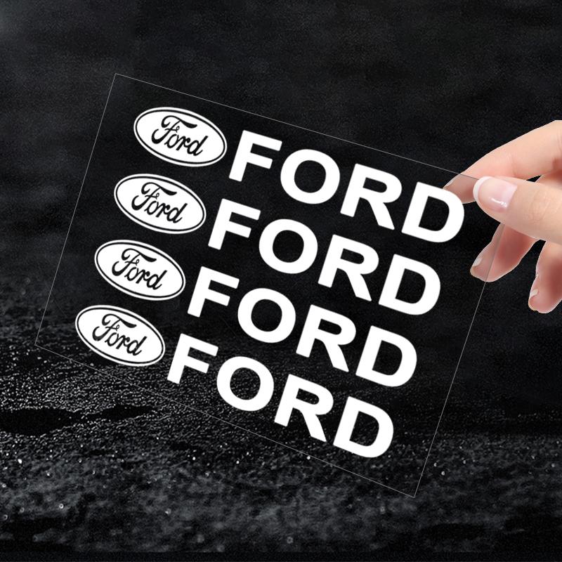 4 ks Samolepka 3D kliky dveří auta Samolepky na pneumatiky a zpětná zrcátka pro Ford Focus Mk2 Mk3 Fiesta Ranger Mondeo S-MAX Kuga Mustang