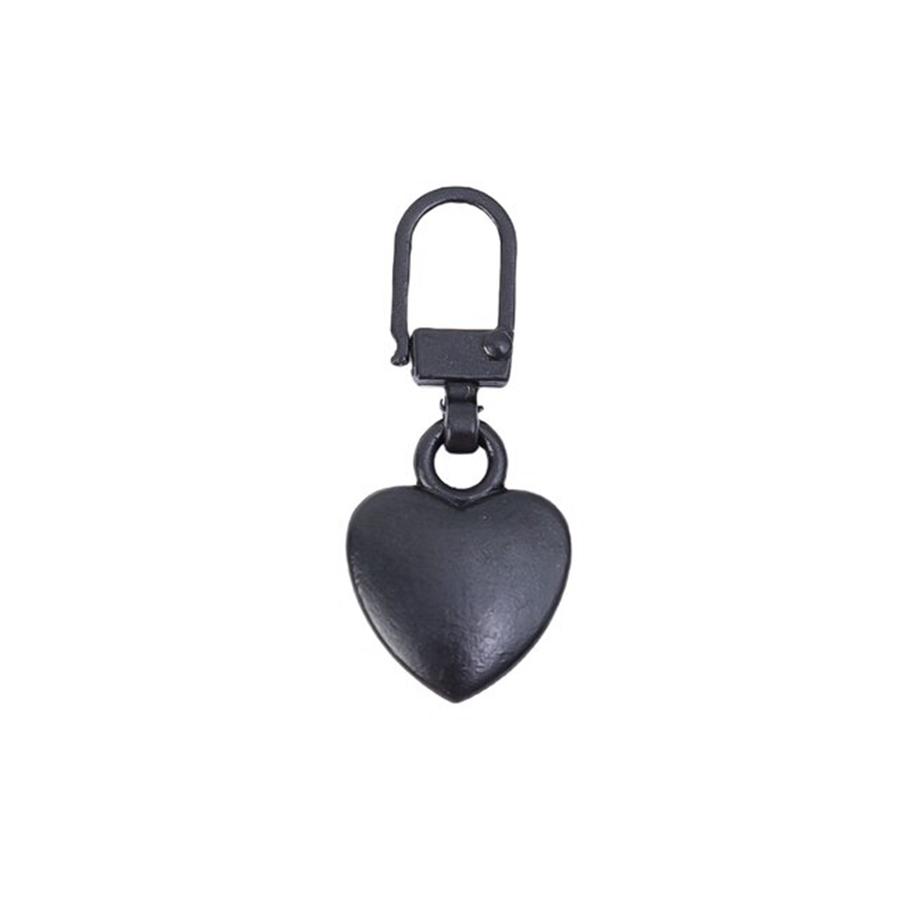 5 pçs costura zíperes extrator cabeça forma do coração destacável metal zíper slider kits de reparo para sacos mochila casaco zíper puxar guia