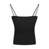 French Pure Sexy Spice Camisole Women Summer Pleated Slim-fit with Chest Thin Strap with Breast Pad Top