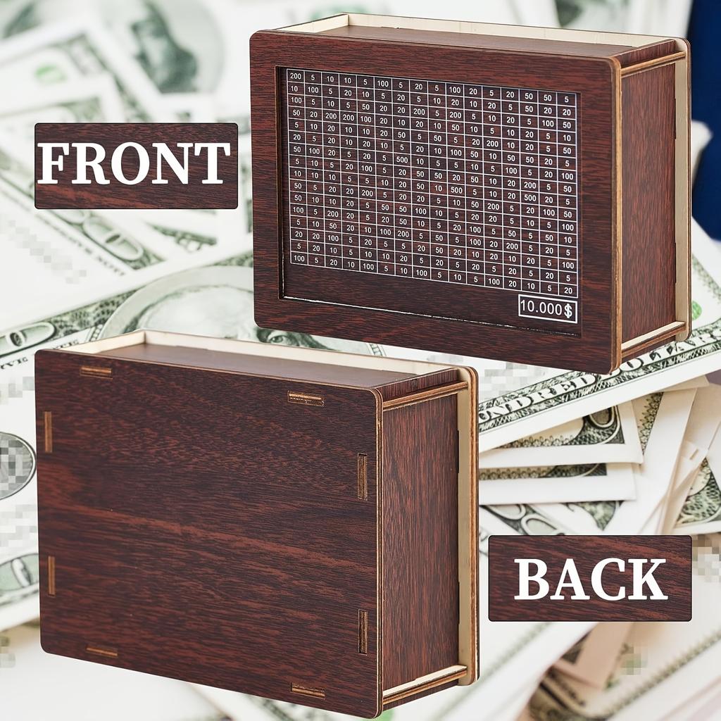 1pc Wooden Coin Bank with a Digital Counter, a Portable Change Box, a Reusable Family Financial Tool, Ideal for Christmas Gifts