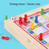 Wooden Link-Up 2-in-1 Flying Chess & Elimination Puzzle for Children's Early Education