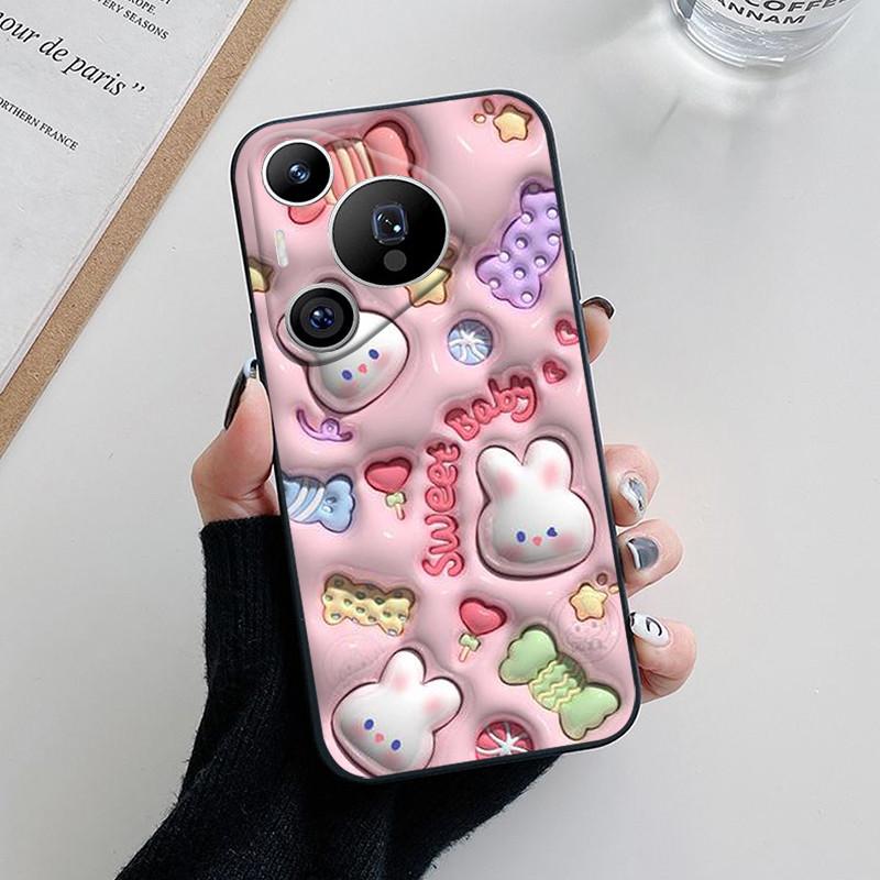 For Huawei Pura 70 Case Lovely Cartoon Flower Soft Silicone Phone Cover For Huawei Pura 70 Pro Plus Pura70 Ultra Funda Coque