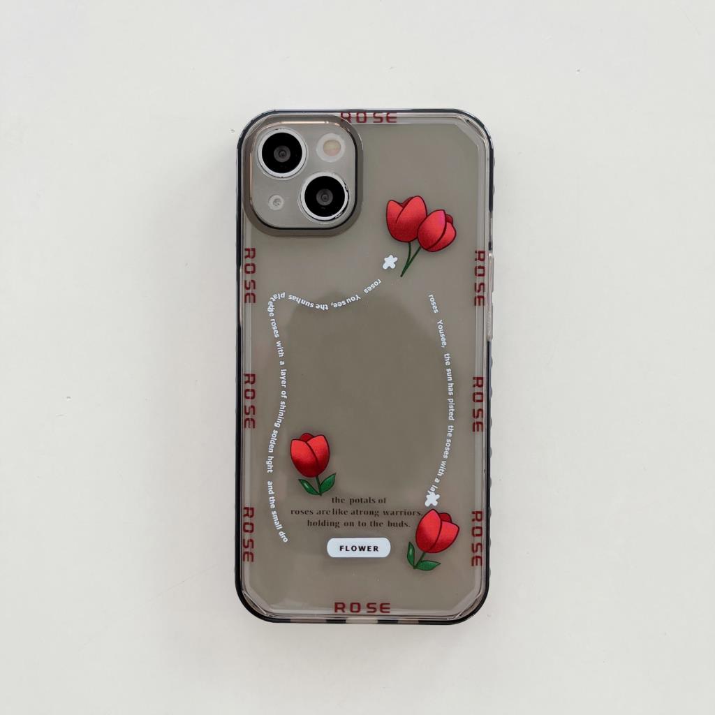 

Боковая волна точечная линия тюльпаны для iPhone 14 13 12 11 Pro MAX XR X SE XS цветочный чехол для iPhone 7 8 Plus силиконовый прозрачный чехол iPhone 14 Plus