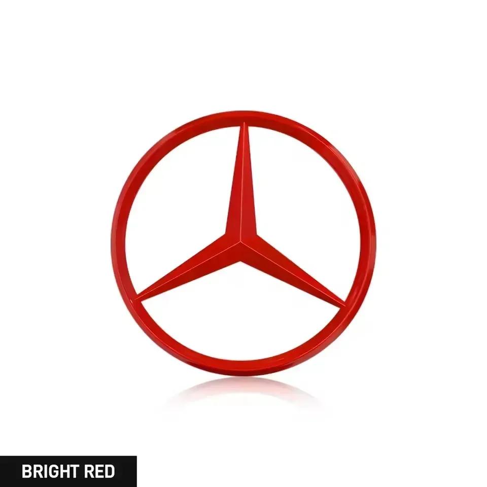 Autoaufkleber für Mercedes Benz 1 Stück 70mm Auto Motorabzeichen Haubenaufkleber 3D Metallemblem Dekoration Aufkleber für Mercedes Benz AMG A