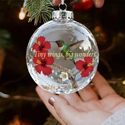 Christmas Ornament Christmas Tree Bird Spherical Decorative Pendant Snowflake Ornament Holiday Tree Decoration