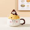 Carrying Box Set Household Ceramic Cup Cute Simple Mug High Temperature Resistant Water Cup Annual Meeting Small Gift Cup