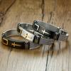 Cross Bracelet Stainless Steel Men's Fashion Adjustable Mesh Strap Bracelet