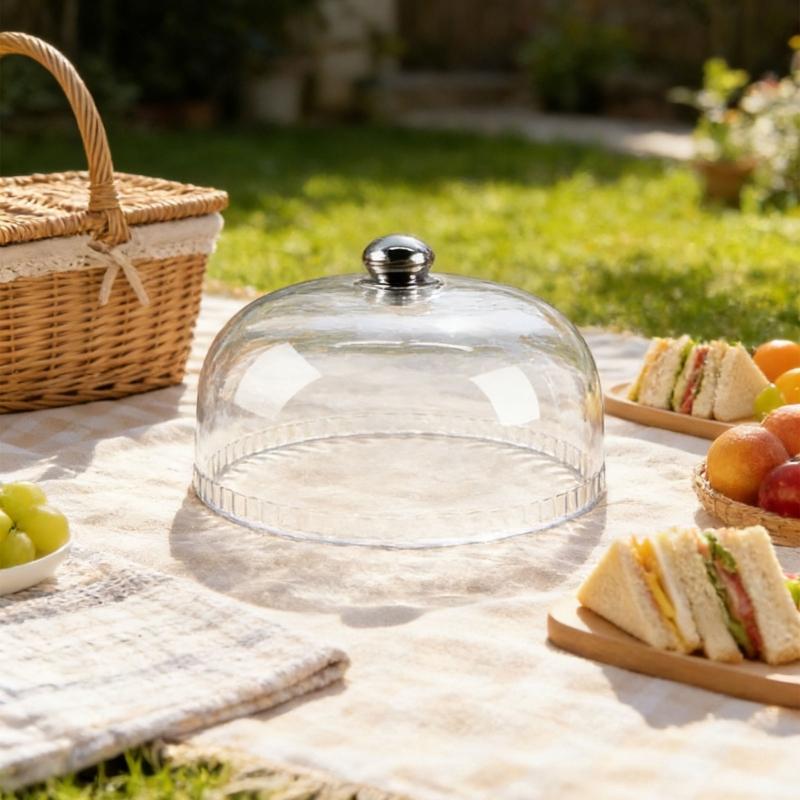 Shatterproof Food Storage Dome for Camping and Garden Parties with Clear Visibility Easy to Cleaning Cake Protector