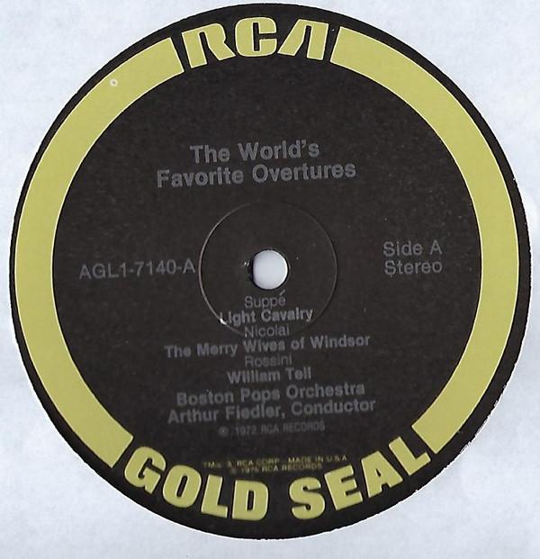 

LP Record ARTHUR FIEDLER BOSTON POPS ORCHEST Worlds Favorite Overtures AGL17140 RCA GOLD SEAL US Classical Used