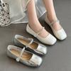 Mary Jane perlée à talon épais chaussures simples nouvel été mot avec tête de sac tête carrée chaussures simples femmes