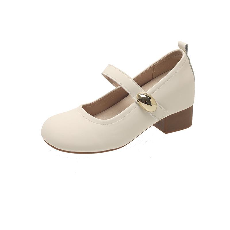 

Retro high-end white French flat-bottomed shallow mouth single shoes women s 2025 new skirt soft-soled Mary Jane shoes 34