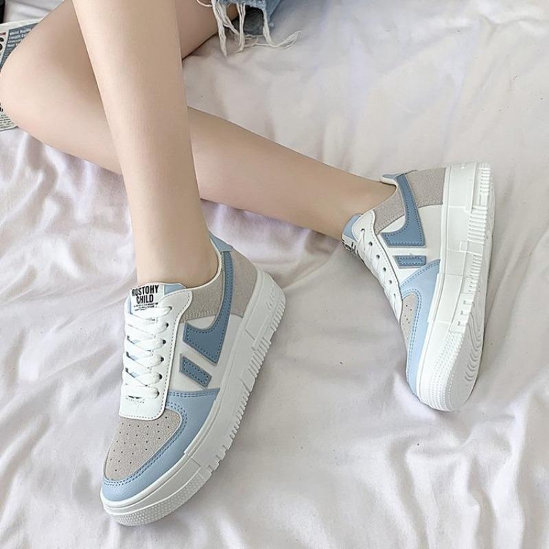 Fashion New Women's Low Top Casual Walking Shoes Outdoor Lace Up Flat Women's Sneakers Fashion Plus Szie Platform Shoes for Women Tenis