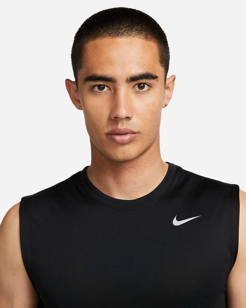Nike Legend Sleeveless DX0992 Silver M Dri-FIT T-Shirt Black/Matte