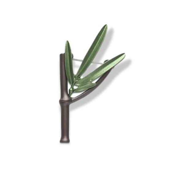 

Brooch Versatile Botanical Leaf Design Brooch with Glossy Fade-Resistant Finish Sweaters Scarves Handbags Hats Safety