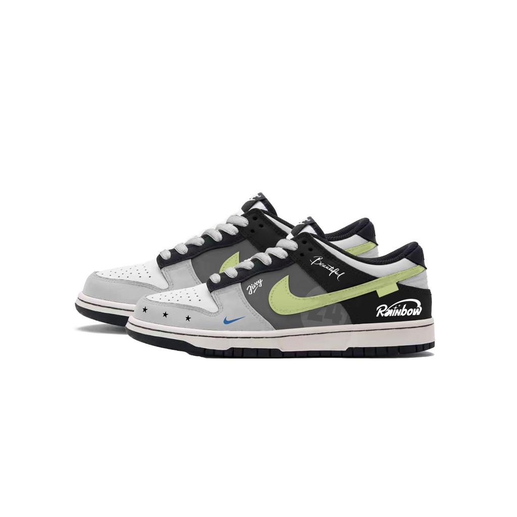 Nike Dunk Racing Abrasion Resistant Abrasion Resistant Low top Skateboard Shoes Unisex Black And White Gray Green HV5980-231(Team619-)