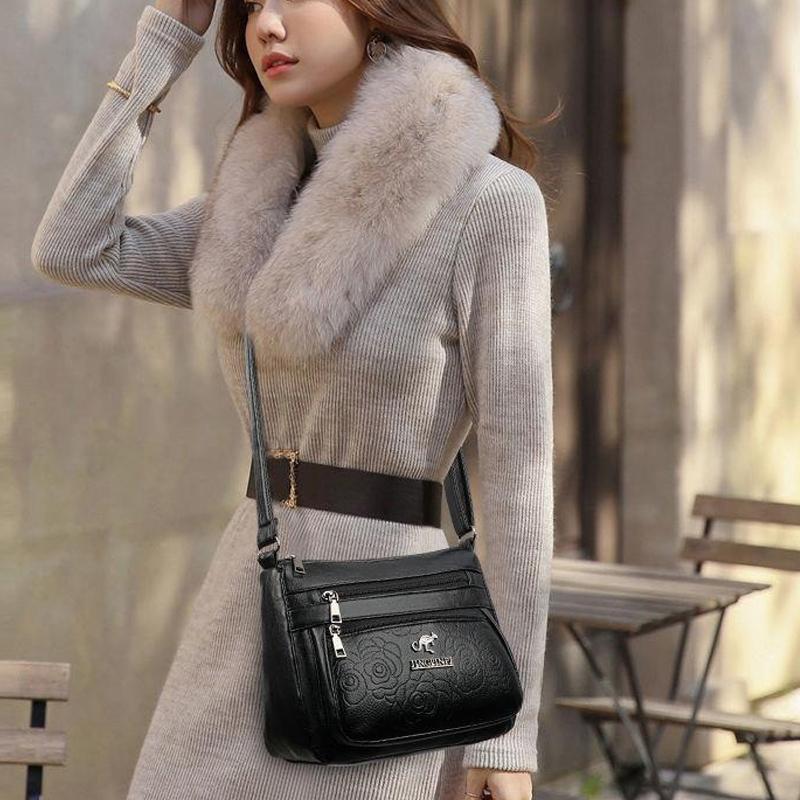 Women'S Bag Middle-Aged Bag Mother'S Bag Multi-Layer Large Capacity Single Shoulder Crossbody Mother-In-Law Buy Vegetable Bag