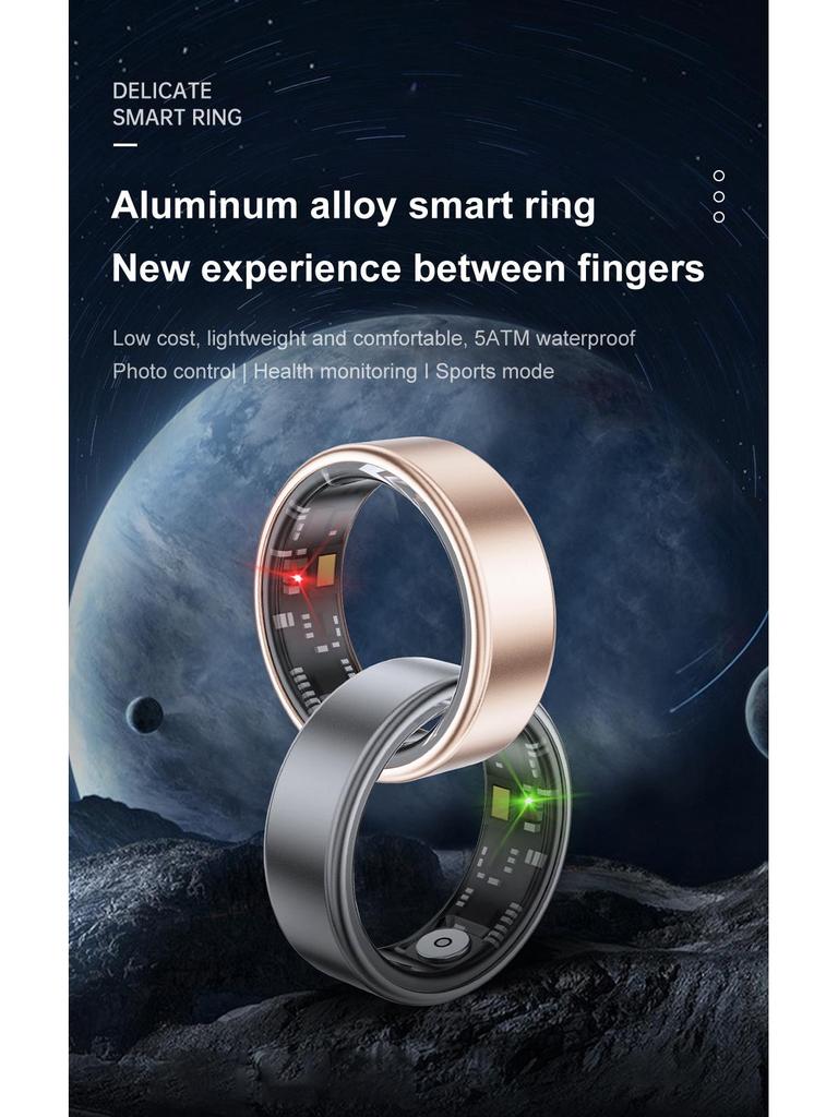 Smart Ring SR06: Waterproof, Blood Oxygen & Sleep Monitoring Bluetooth Wearable for Men and Women