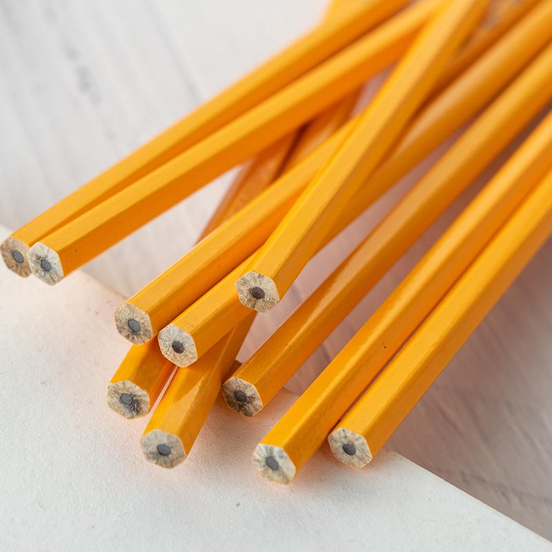 Yellow Barrel Wooden HB Pencils with Erasers for Children - Ideal for Writing and Drawing