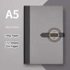 A5 Thick Leather Notepad, Student Subject Notebook, Work Meeting Record Book, Buckle Diary, Business Souvenir, 112 Sheets 224 Pages