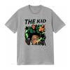 Vintage Sokak Giyimi The Kid LAROI Rapçi Yeşil Neon Şimşek Yıldız Baskılı Hip Hop Müzik Günlük Tişört vintage Yıkanmış moda