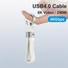 USB4 Charging Cable with PD240W Super Fast Charging and 40Gbps Speed 8K Video Transmission