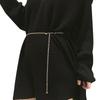 Stylish Beaded Elastic Waist Belt Designed For Women With Large Pearls Rhinestones And