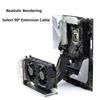 3 sloty PCIE 5.0 Držák grafické karty Vertikální držák GPU pro standardní PC skříň Rychlá montáž Stabilní kov