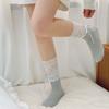Ballet Style Lace Edge Socks Bow Mid Calf Socks Piles Socks Lolita Socks Boot Socks