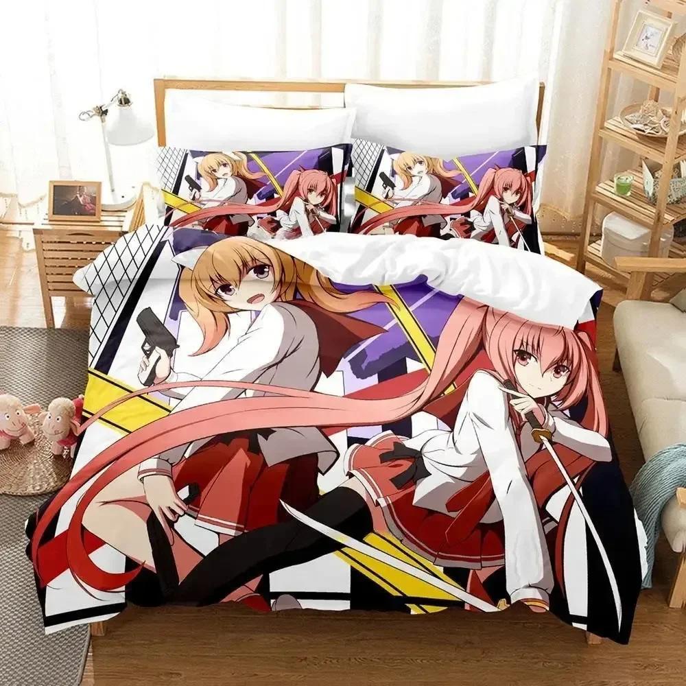 Nytt Aria The Scarlet Ammo Sängkläder Set Tecknad tre-delat set Vuxen Barn Sovrum Påslakan Set 3D-tryck Kawaii