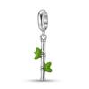 Cute Green Bamboo Pendant Real 925 Sterling Silver Plant Charm Beads for Women Charm Bracelet Necklace Jewelry Making Fashion