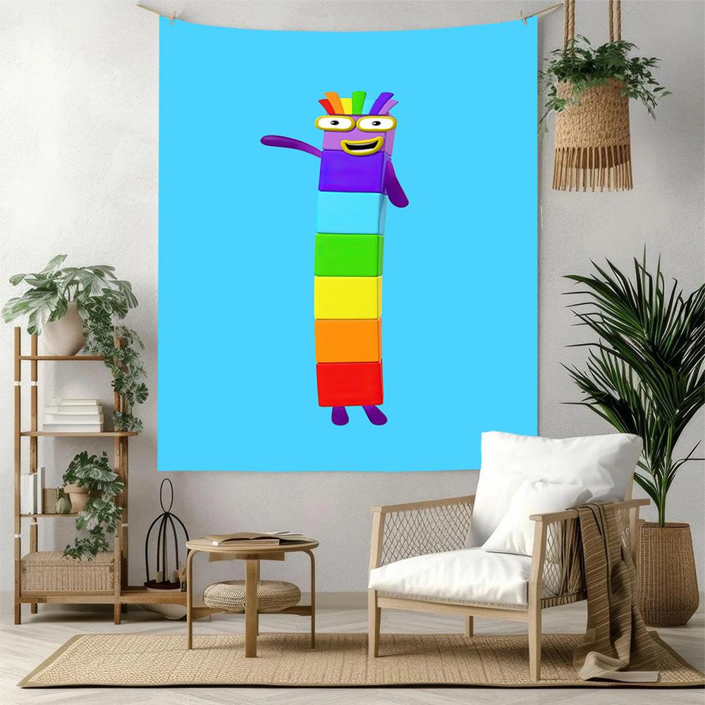 Numberblocks Wall Decor Tapestry Art For Pet Memorial Birthdaywedding Party Backdrop Family Gift
