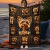 1pc Yorkshire Terrier HD Print Polyester Throw Blanket for RV - Soft, Lightweight, And Versatile for Travel, Camping, And Home