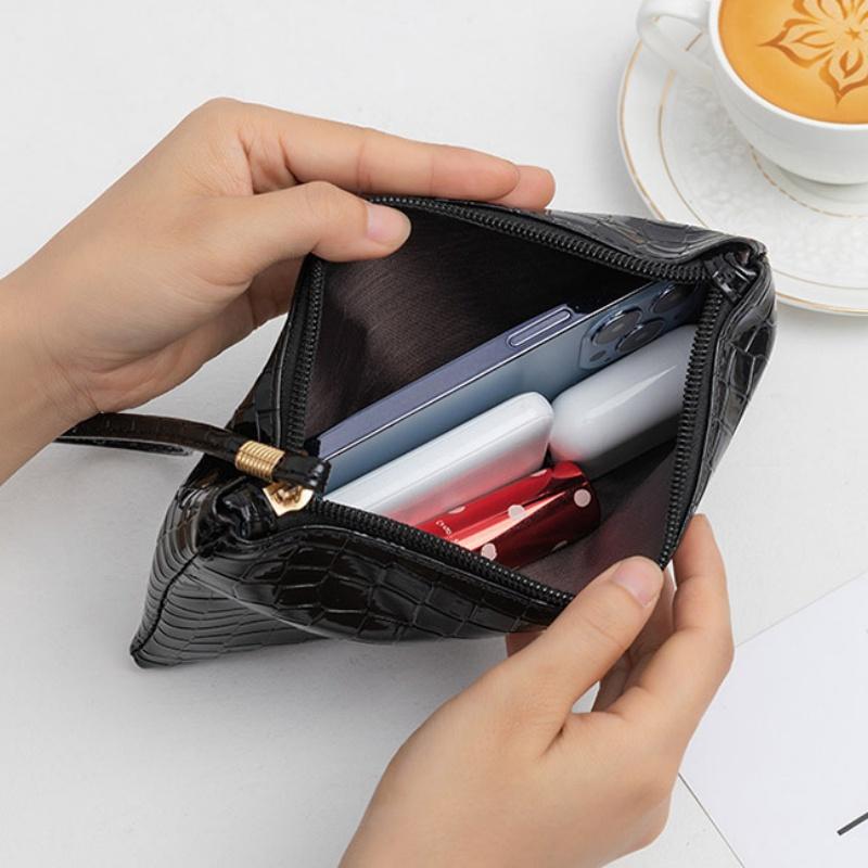 Crocodile Pattern Women Purse Long Zipper Wrist Coin Bag Fashion Pu Leather Ladies Wallets Money Pouch Card Holder Female Clutch