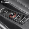 For Seat Leon MK2 1P 2005 2006 2007 2008 2009 2010 2011 2012 Car Gear Shift Panel Real Soft Carbon Fiber Sticker Accessories