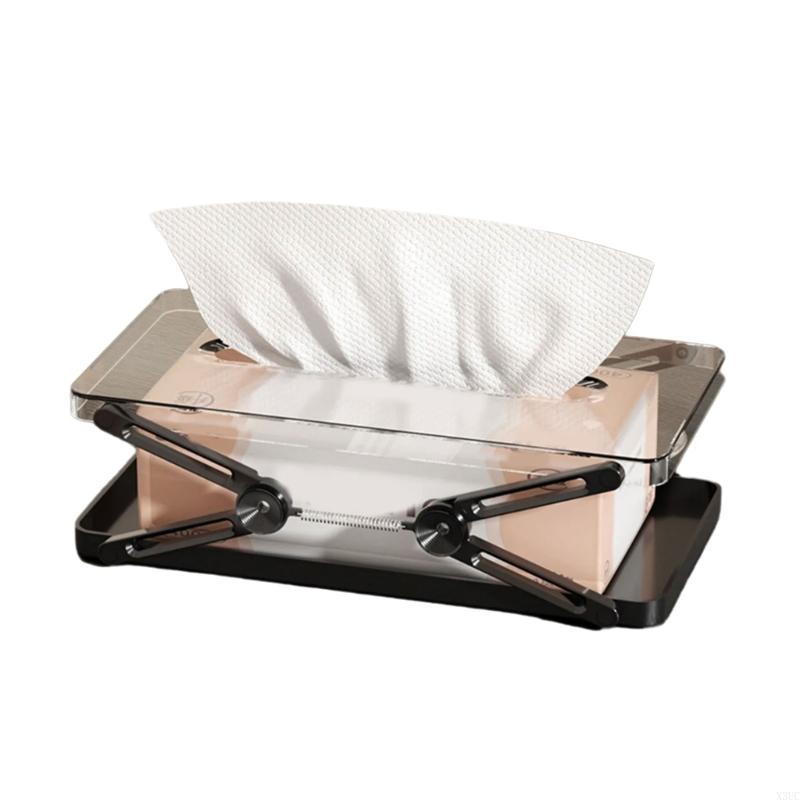 

Spring Loaded Tissue Dispenser Multipurpose Storage Container Space Saving For Countertop Cabinet X3UC чёрный