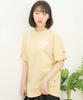 CODE I'M 30-Count Single Earth Logo Print Oversized Short Sleeve T-Shirt Yellow