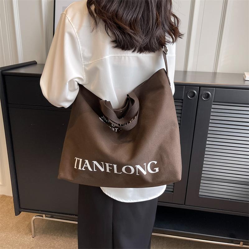 Plátěná taška přes rameno Dámská taška Crossbody Student Casual Backpack Kabelka do třídy