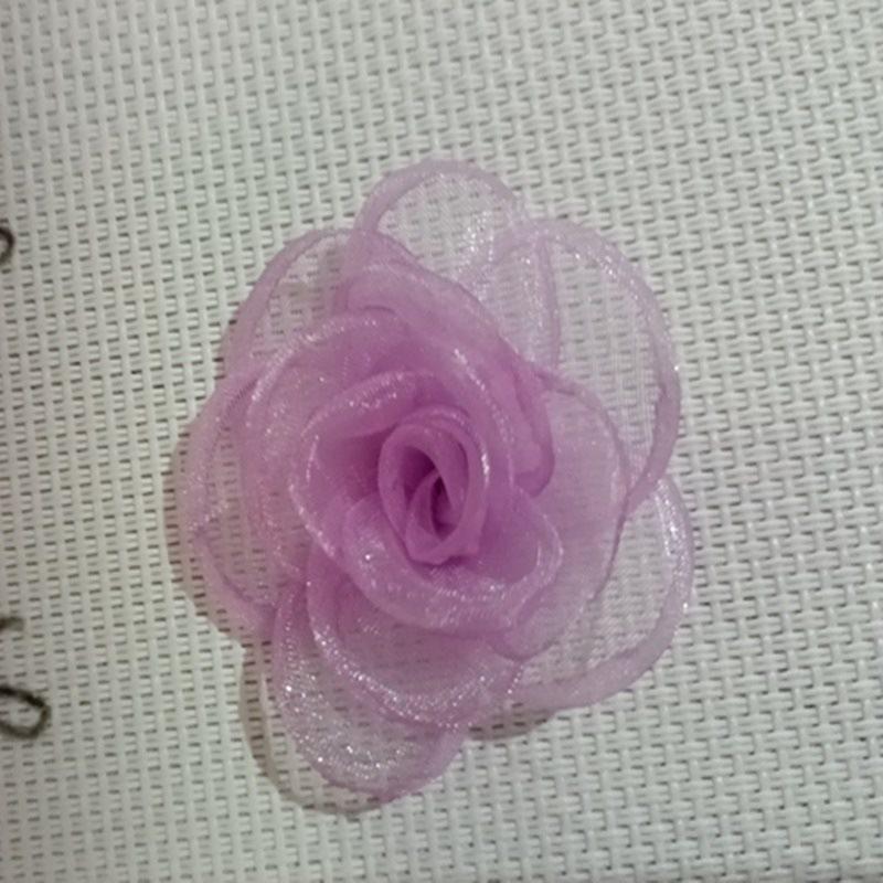 Korean Style 15-Piece Gauze Snow Fabric Flowers for DIY Clothing, Hair Clips, Jewelry Accessories