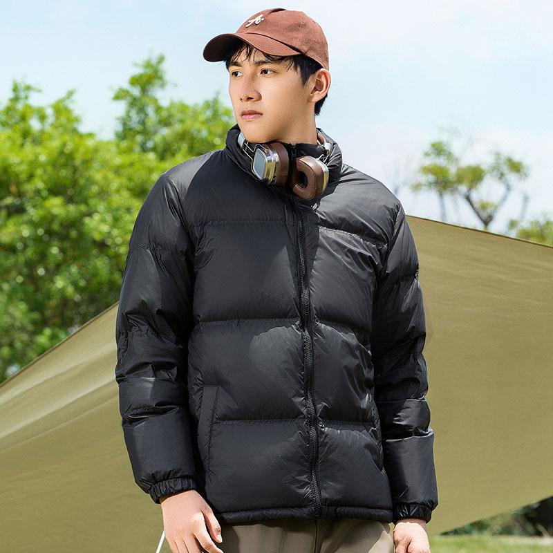 Пара пуховая куртка с воротником-стойкой для мужчин и женщин — фото 2