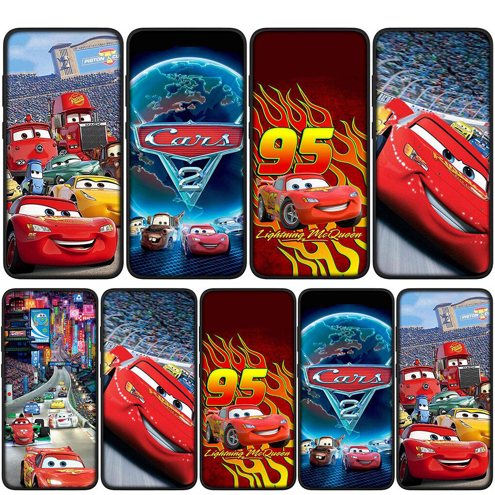 for Samsung Galaxy S25 S24 S23 S22 Ultra FE Plus A17 A37 A57 A56 A55 A06 A16 A15 A36 A26 A35 A05 A54 A34 Case Lovely Cars Lightning McQueen 95 Cover