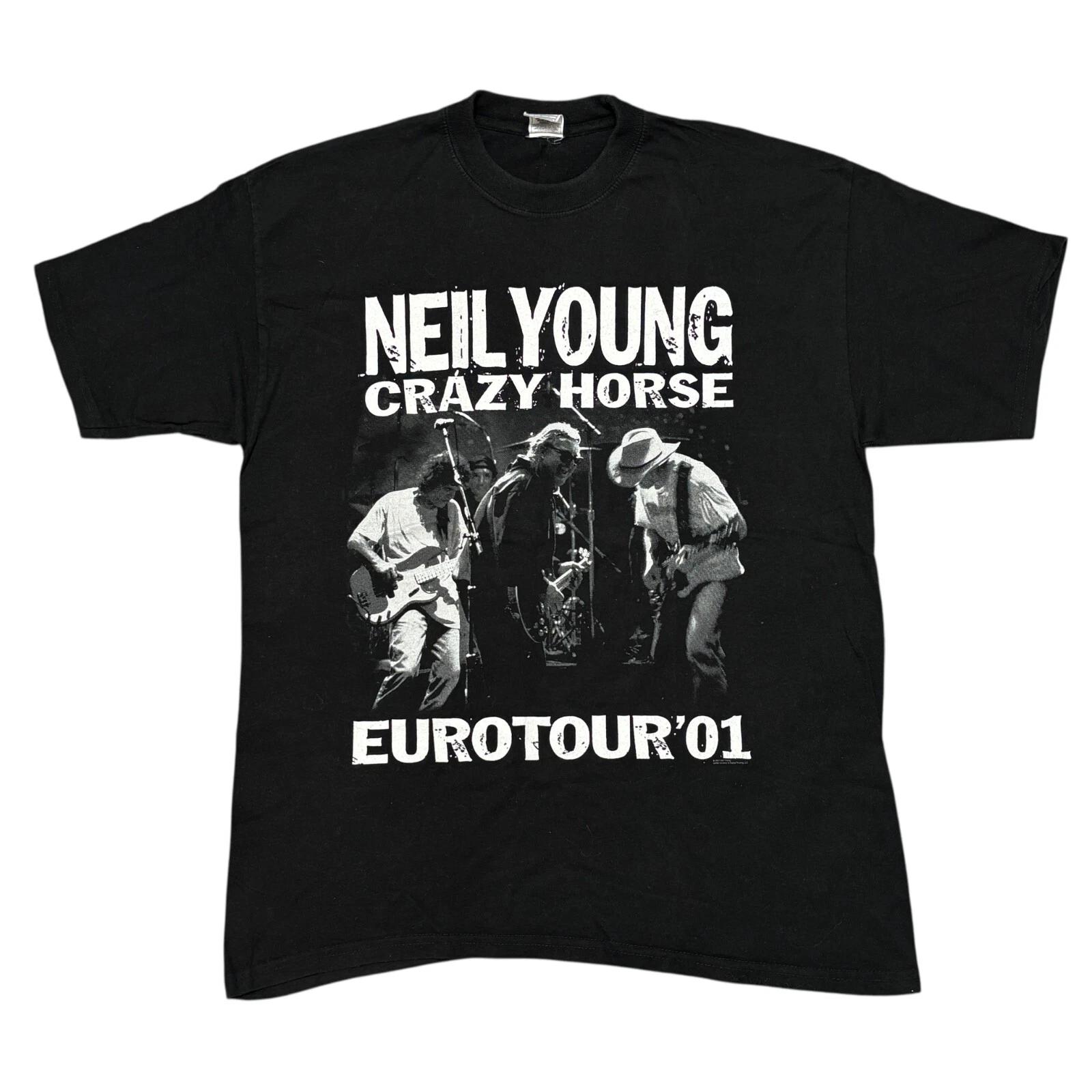 Vintage Neil Young Band T-Shirt Large Tour Concert Bob Dylan Bruce Springsteen M