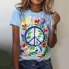 New Summer European and American Trendy T-shirt Women's Round Neck Top 3D Digital Printing New Women's T-shirt Source Wholesale 3203 EMA