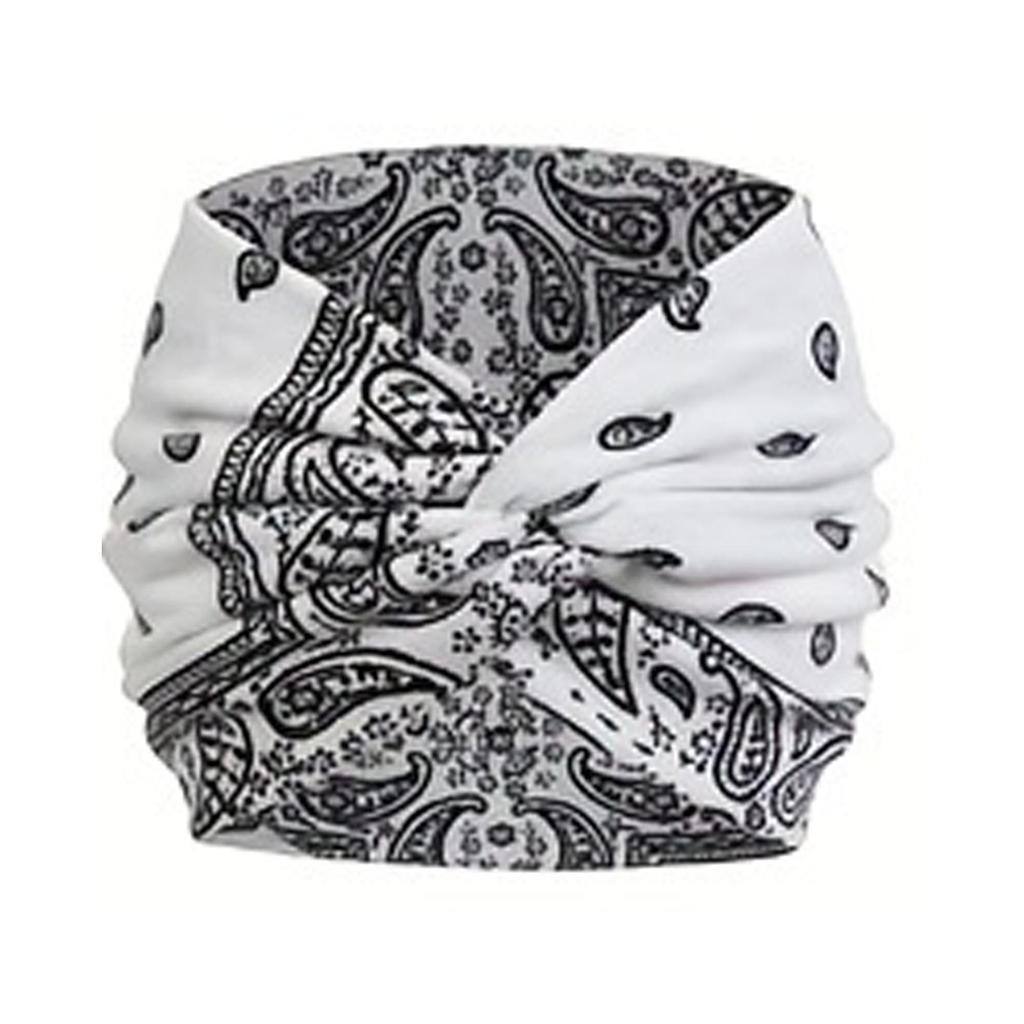 Bohemian Cashew Print Wide Headband for Women: Sport, Running, Face Washing, Makeup, Hair Tie