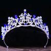 DIEZI Baroque Vintage Princess Queen Bridal Crown Headwear Crystal Tiara For Women Wedding Crown Hair Dress Accessories Zircon