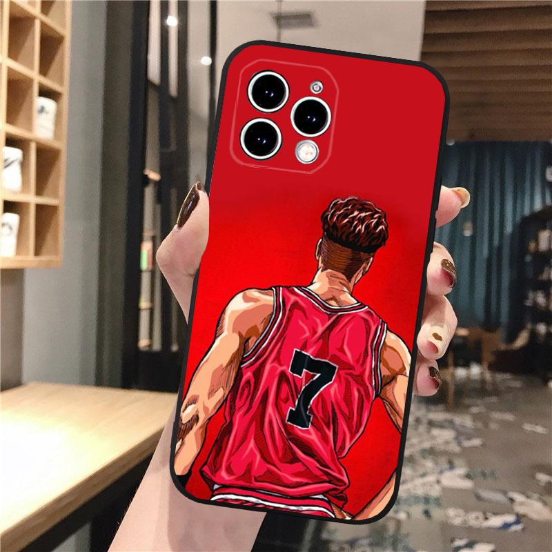Phone Case For Iphone 14 Pro Max 13 12 11 Pro Max Xs Xr X 12mini 7 8 Plus Se Slam Dunk Sakuragi Hanamichi Case Funda