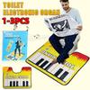 1-3Pcs Music Piano Mat Potty Piano Singing Rug Funny Toe Music Keyboard Sounding Carpet Floor Mat for Home Bathroom Toilet