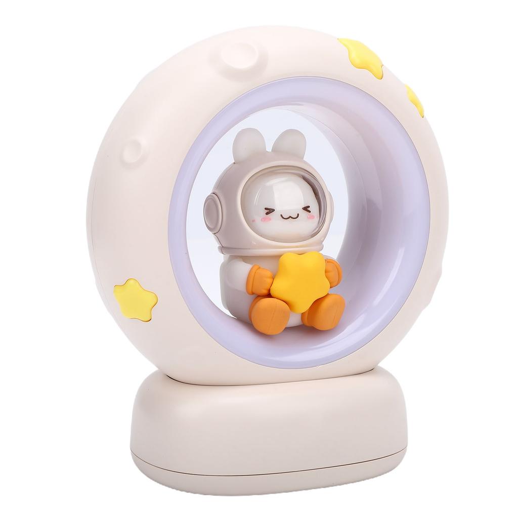 Table Lamp Rechargeable Nursery Nightlight Bedside Lamp Colorful Lighting Moon and Bunny for Bedroom Home Decor