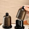 1Pc Elegant Walnut Wood Toothpick Holder with Ball Top - Solid Wood Design, High-End Decor for Living Room & Kitchen, Portable