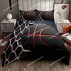3D Print Basketball Duvet Cover King for Teen Boys Kids Fire Water Sports Bedding Set Microfiber Ball Game Quilt Cover