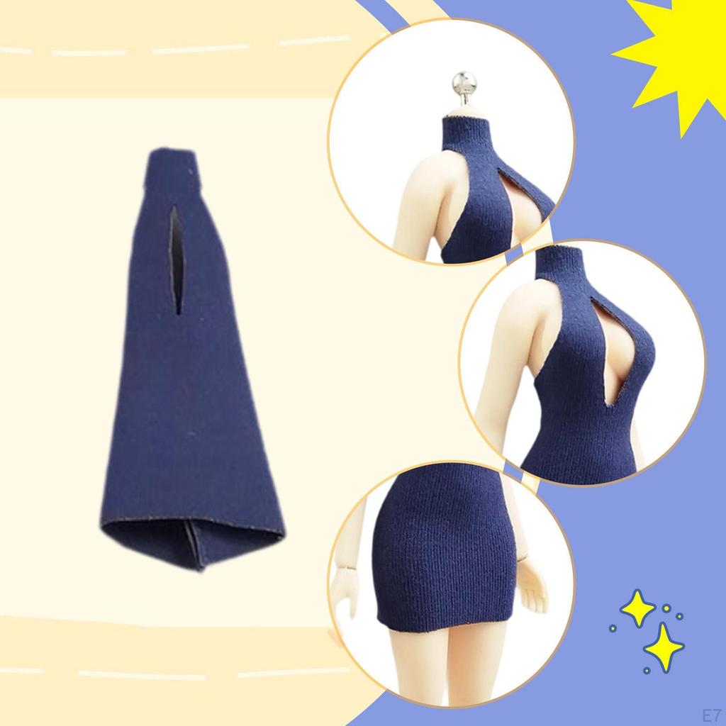 1/12 Action Figure Clothes Doll Costume Accessories Mini Dress Trendy Up Women for 6 Inch